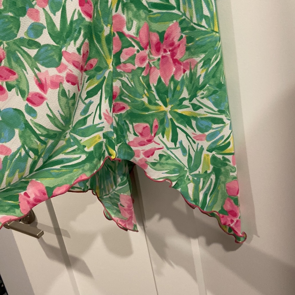 NWT Bonnie Jean girl size 12 floral print dress high center low left/right sides - Picture 7 of 9